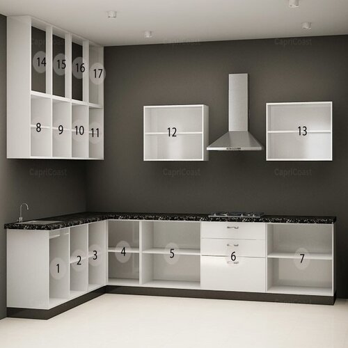 L-Shaped Modular Kitchen