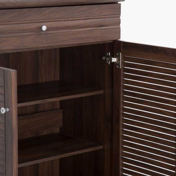 Two Door Shoe Cabinet With One Drawer