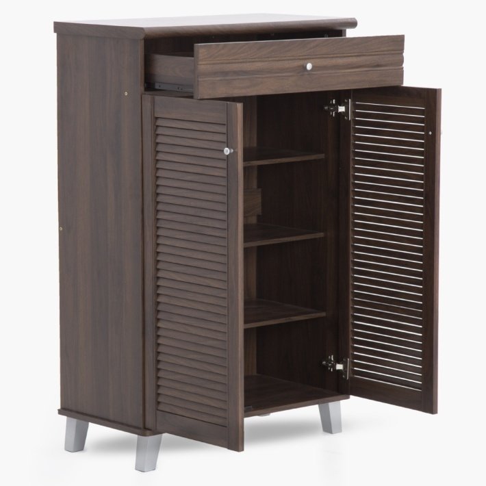 Two Door Shoe Cabinet With One Drawer