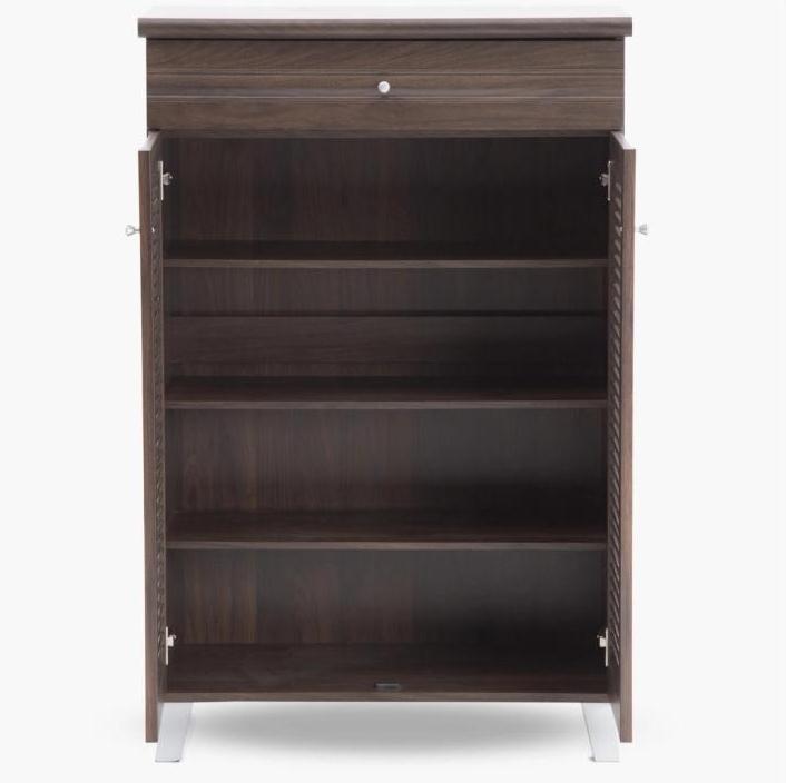 Two Door Shoe Cabinet With One Drawer