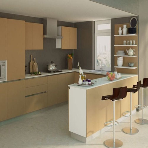 U-Shaped Modular Kitchen